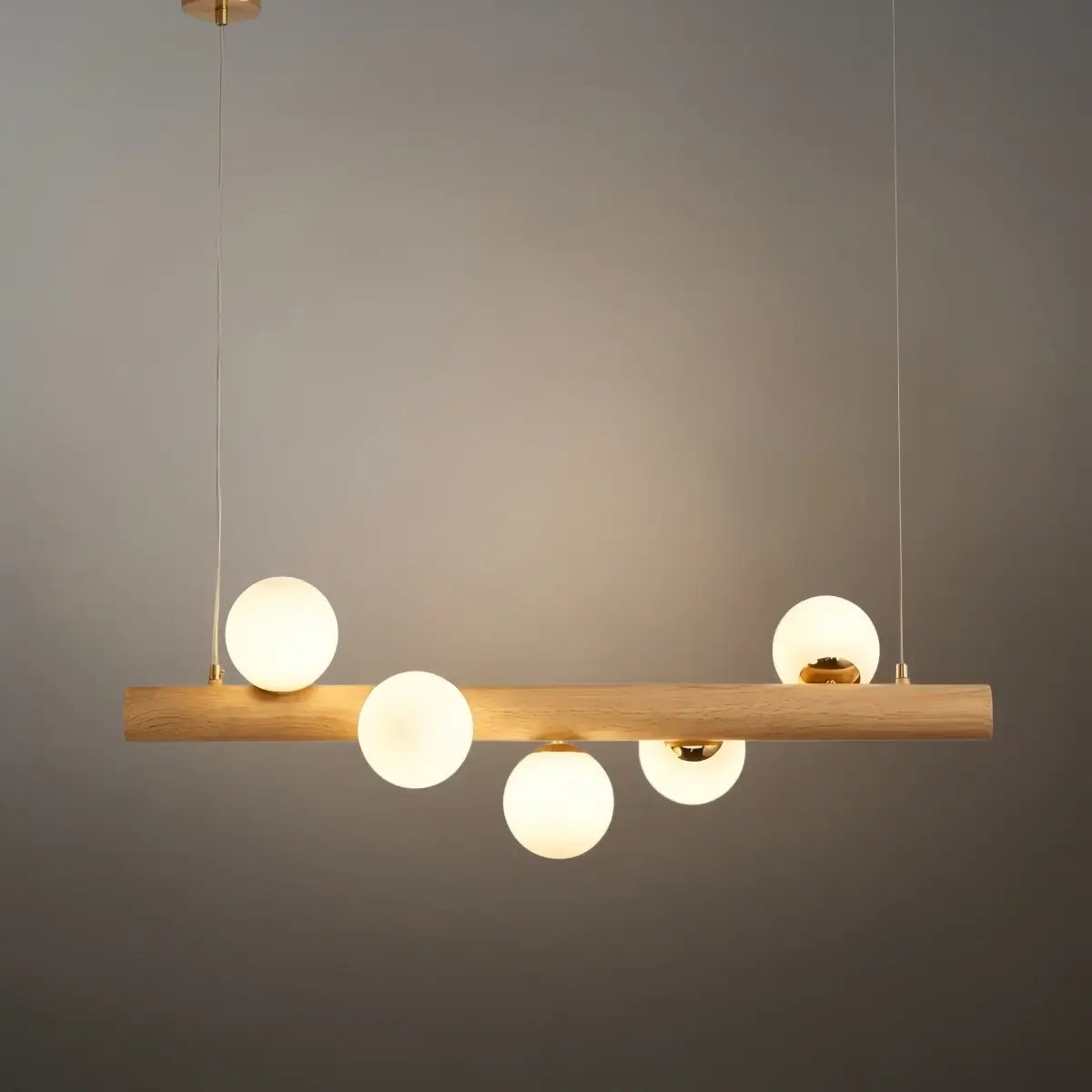 Nebula Modern Linear Pendant Light - Walnut