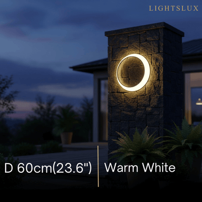 Lunara Art Deco LED Outdoor Wall Lamp with Remote Control for Exterior Spaces