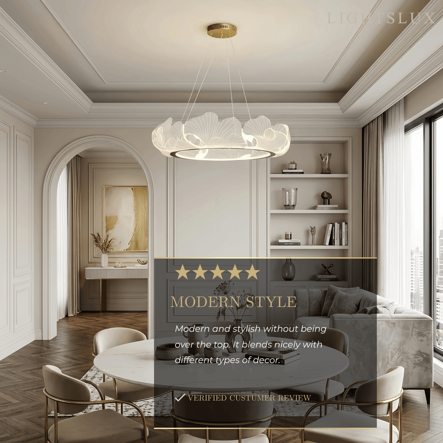 Excelis Modern Metal/Acrylic Chandelier