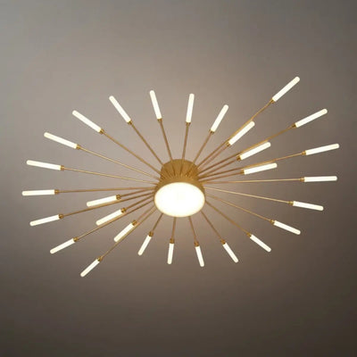 Nebula Modern Firework Ceiling Light –  Gold/Black for Bedroom Dining Room Living Room