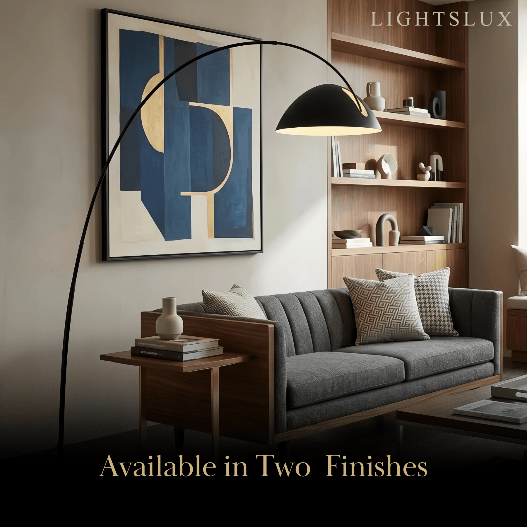 Velora Modern Black Floor Lamp
