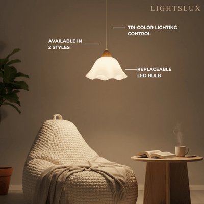 Crema Nordic Flower LED Pendant Light