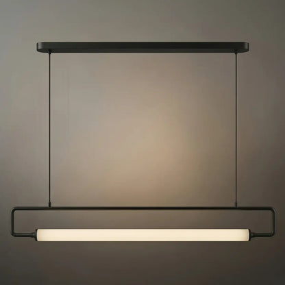 Arcato Minimalist Rectangular Pendant Light - Metal & Acrylic for Kitchen