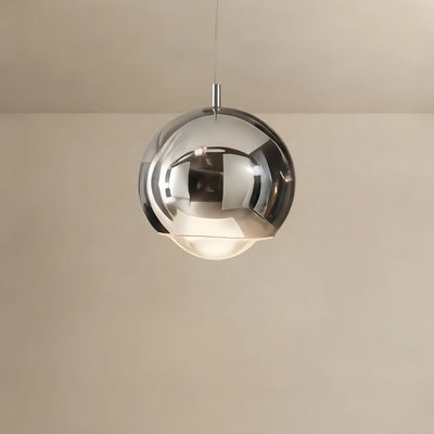  Modern Ball Pendant Light Gold/Silver Metal/Acrylic for Bedroom/Dining Room