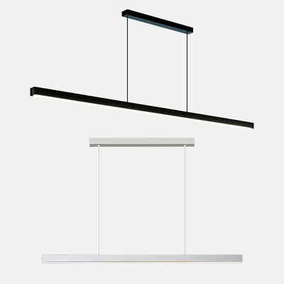 Arcato Minimalist Dimmable Linear Pendant Light – Black or White Acrylic for Dining Room