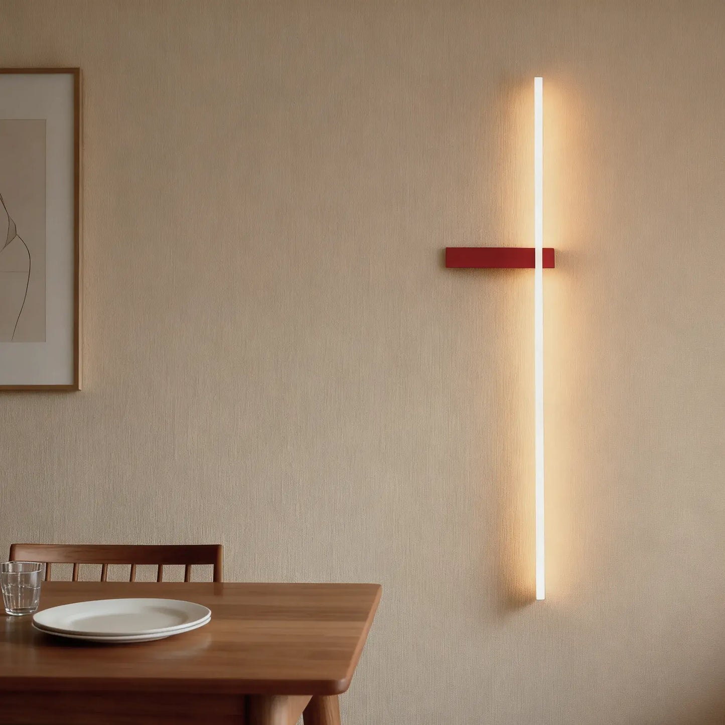 LED Wall Lamp – Black/White/ Red for Living Room