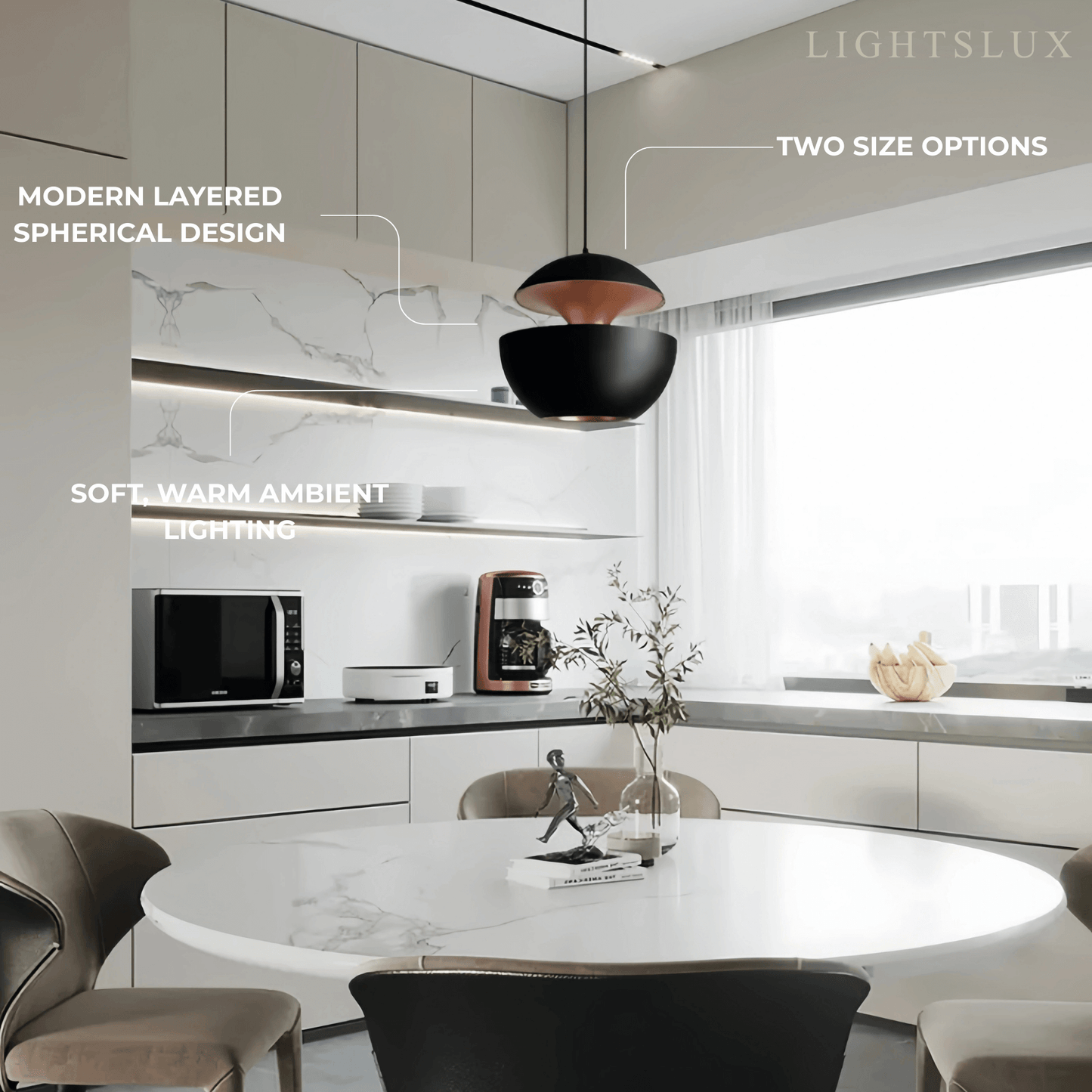 Irondale Modern Globular Pendant Light 