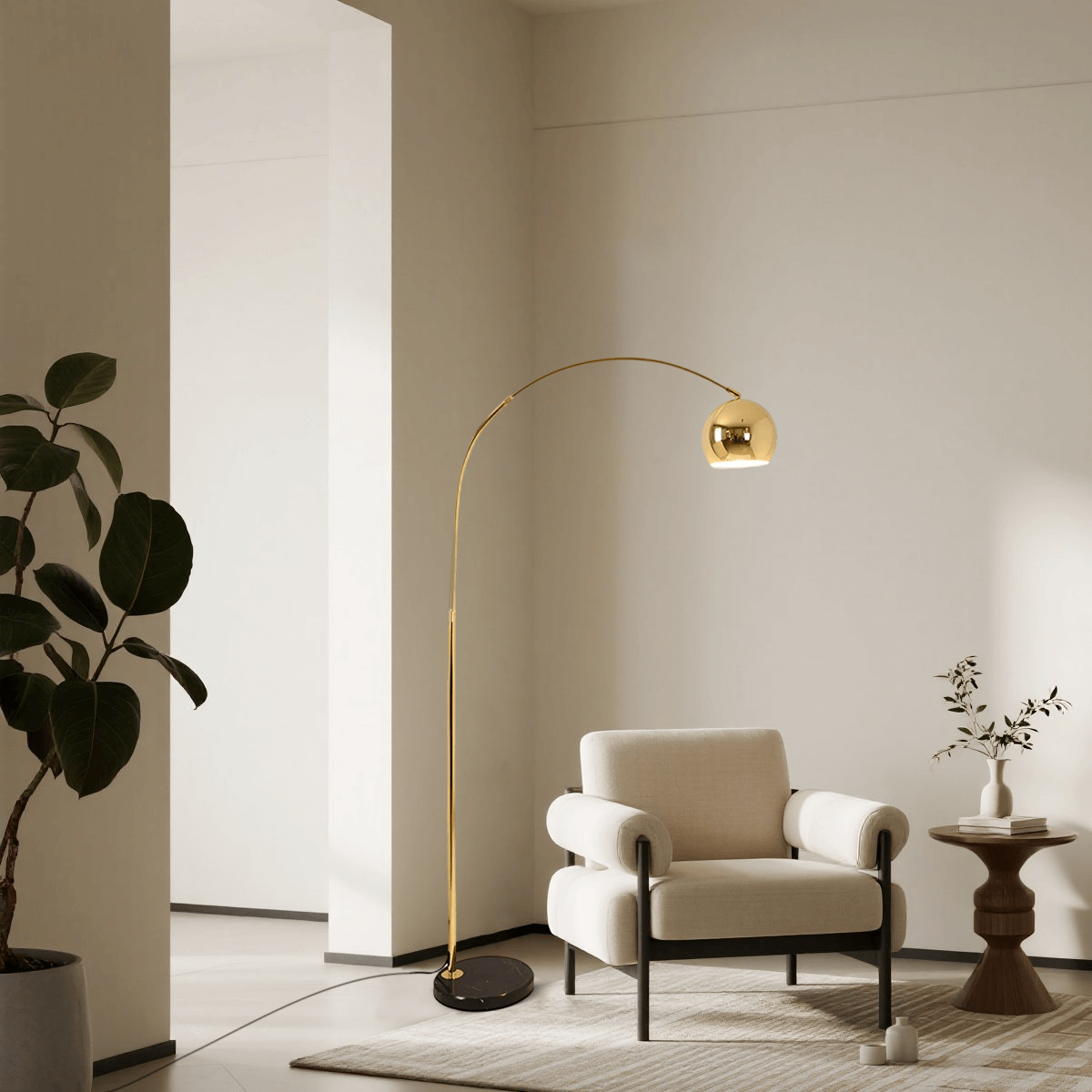 Nordic Floor Lamp - Metal in Black/Blue/Gold/Pink