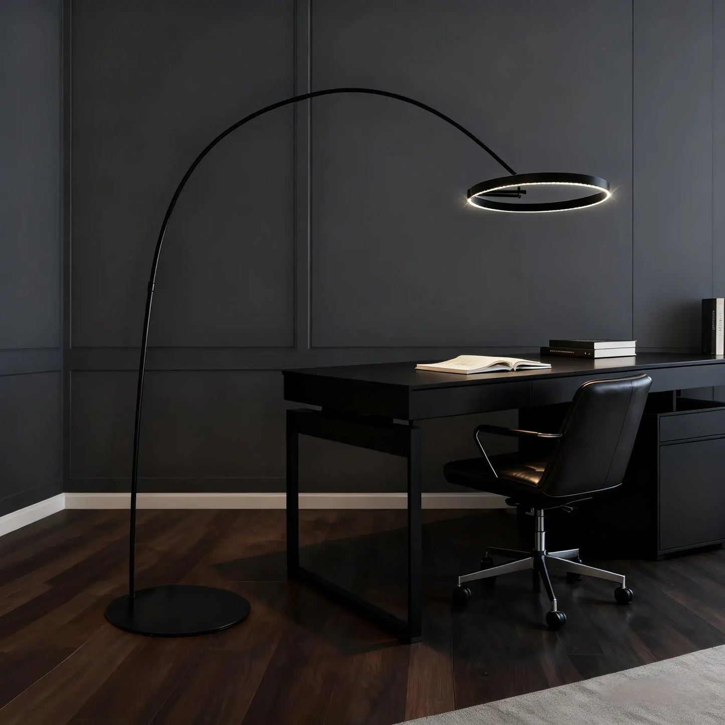 Floor Lamp – Minimalist Black Metal Design for Living Room