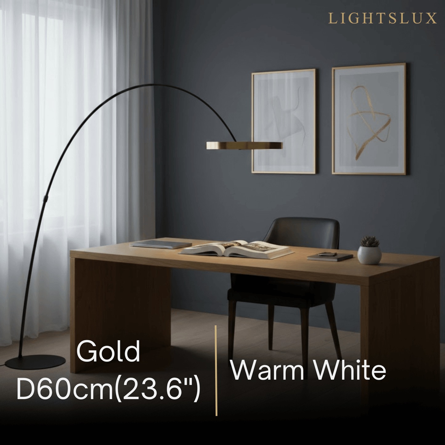 Velora Modern Round Floor Lamp – Minimalist Black Metal Design for Living Room