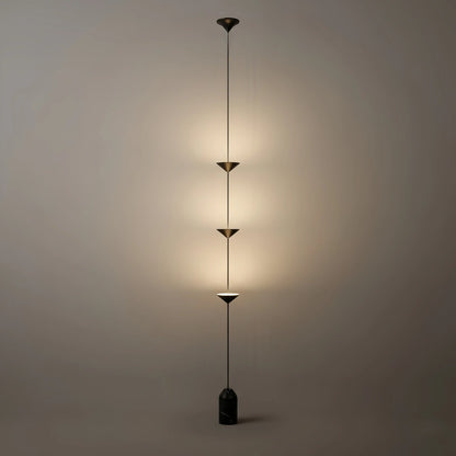 Arcato Minimalist Pendant Lamp -- Iron & Marble with Adjustable Height in Black/Gold for Living Room Bedroom