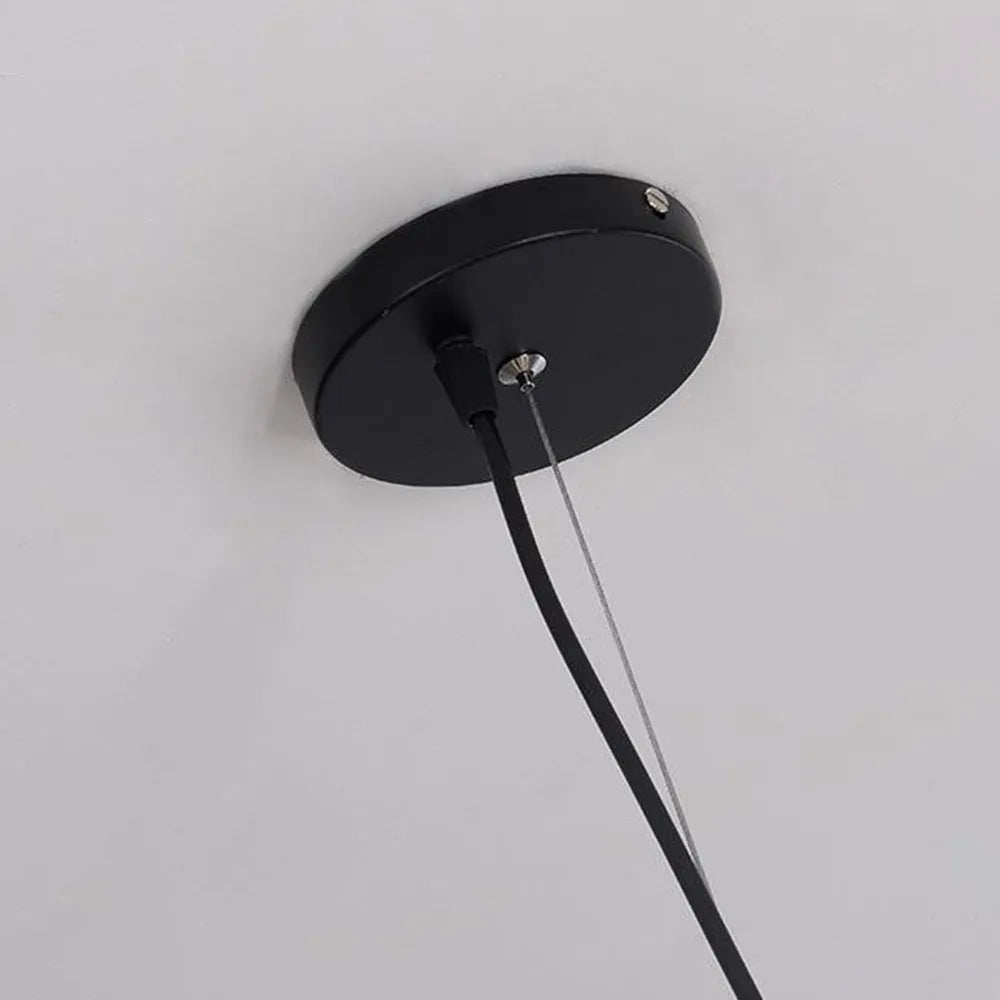Modern Pendant Light with Metal Base