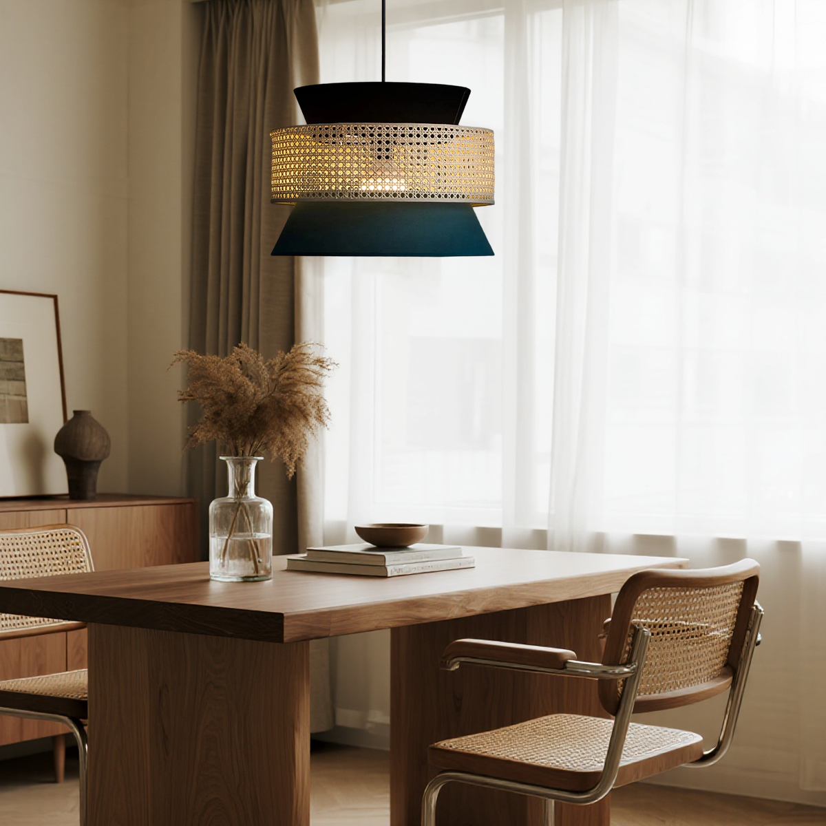 Pendant Light — Black Metal for Dining Room