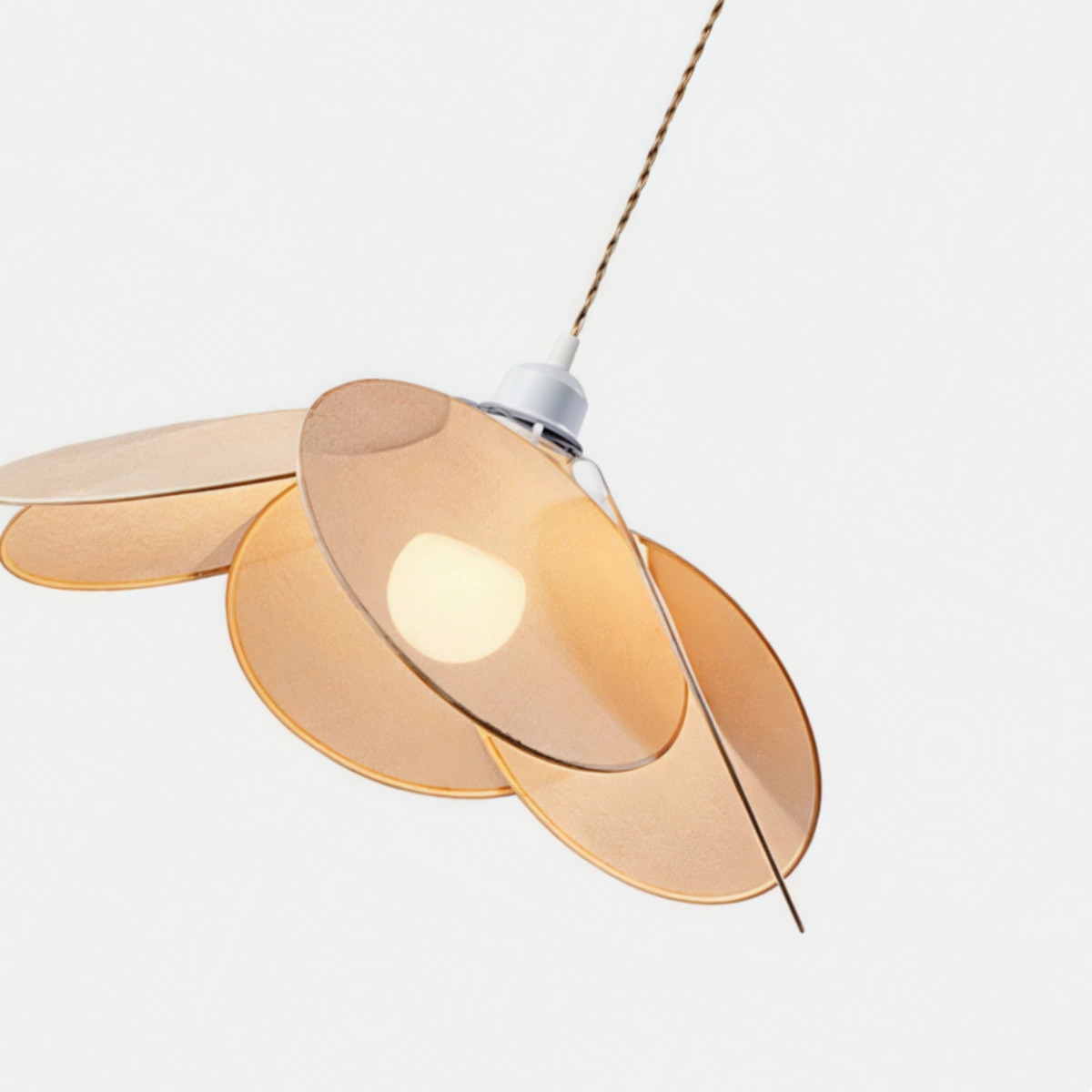 Zenno Farmhouse Metal & Fabric Pendant Light