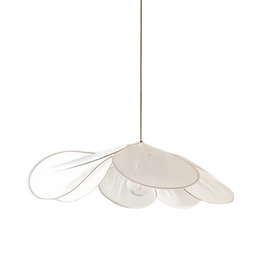 Zenno Art Deco Floral Metal & Fabric Pendant Light