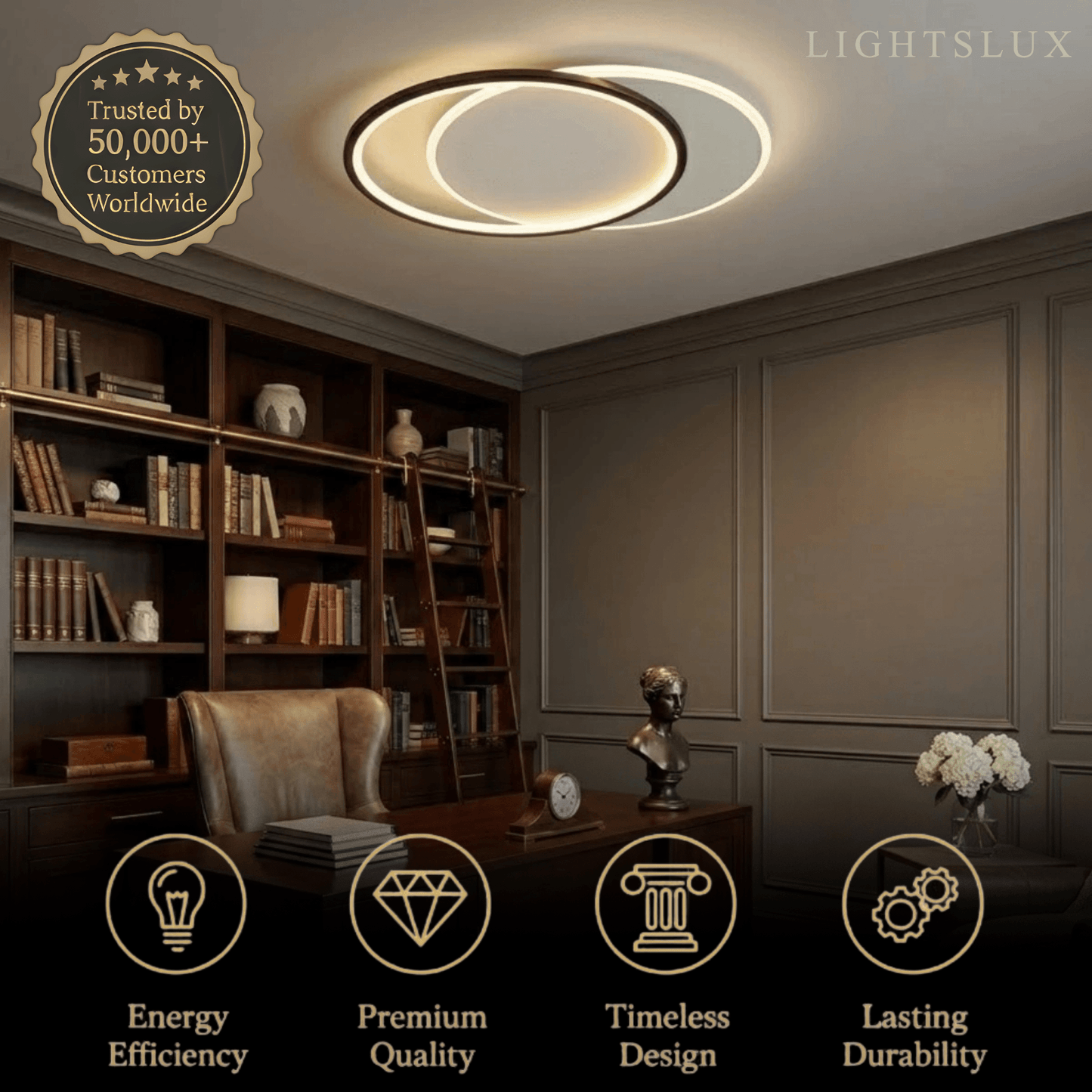 Ceiling Light – Metal & Acrylic Geometric Design