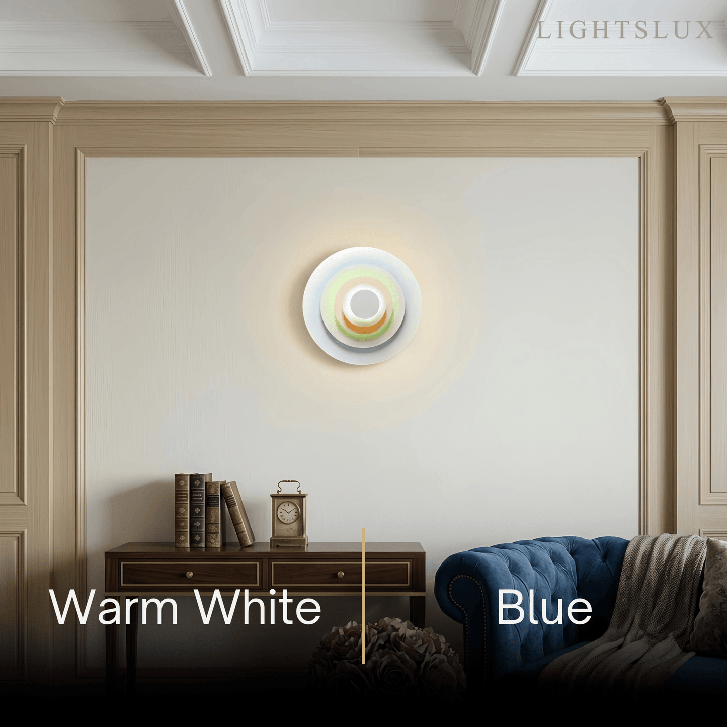 Morandia Morandi Metal Wall Lamp - Blue/Pink/Yellow Round Design for Living Room