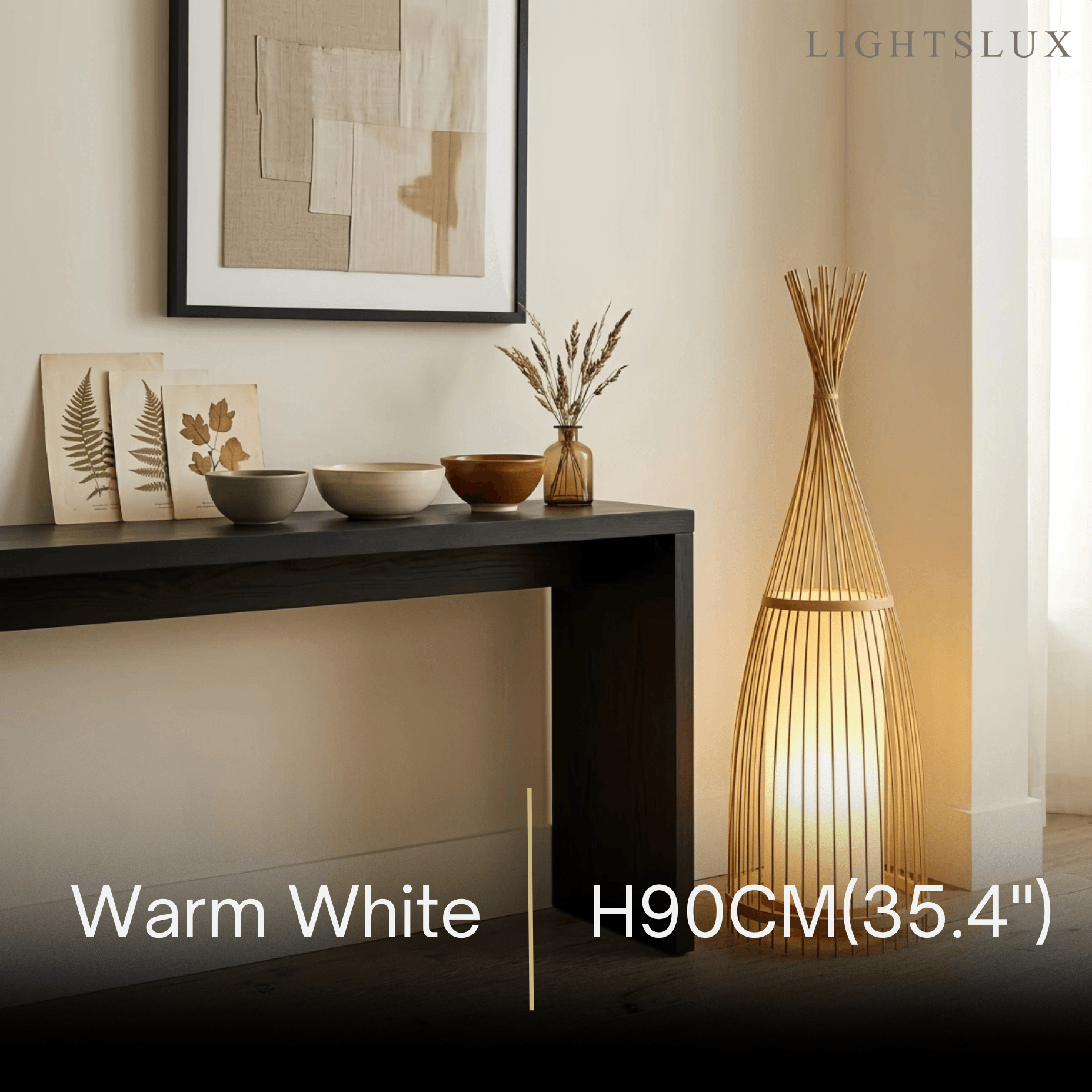 Zenno Designer Bamboo Floor Lamp