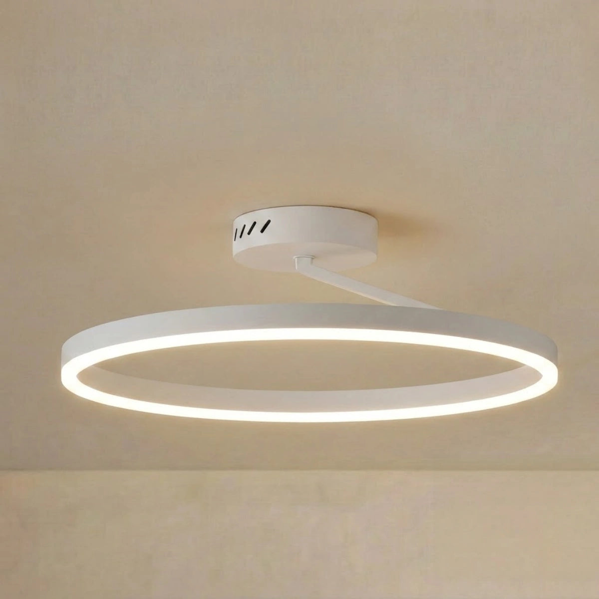 Embrace Modern Circular Flush Mount Ceiling Light – Black/White for Bedroom