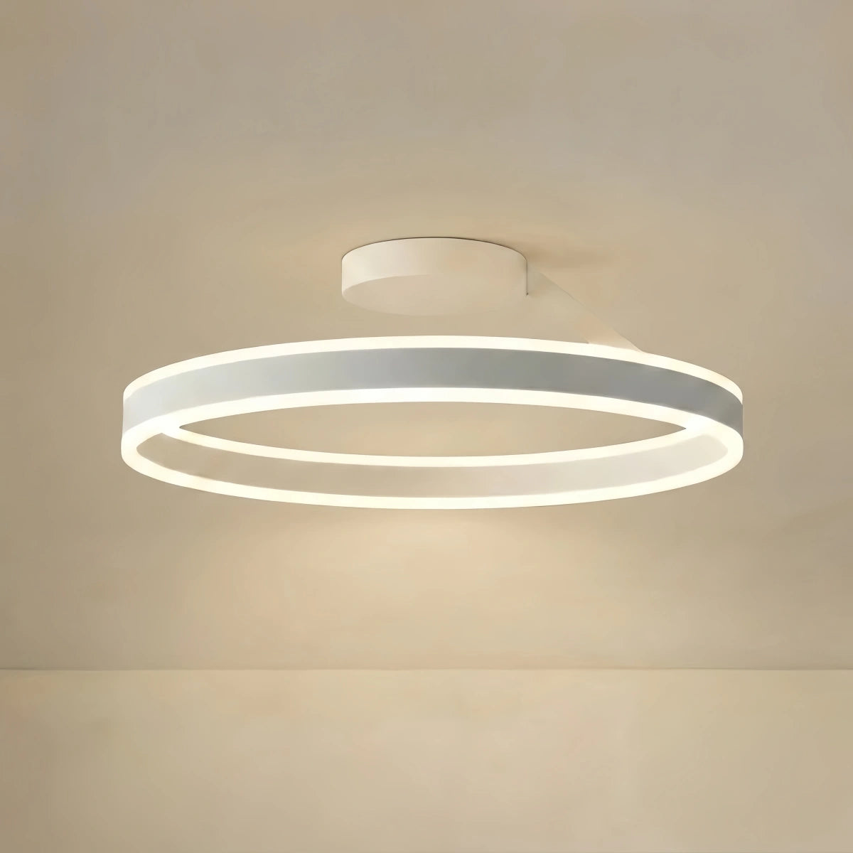Embrace Modern Circular Flush Mount Ceiling Light – Black/White for Bedroom