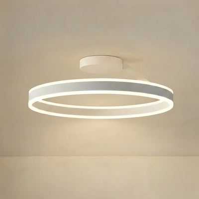 Embrace Modern Circular Flush Mount Ceiling Light – Black/White for Bedroom