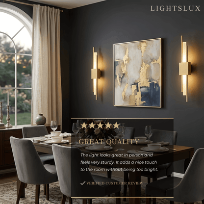 Excelis Modern Cylindrical Wall Lamp – Metal Bedroom Light in Gold/Green/White