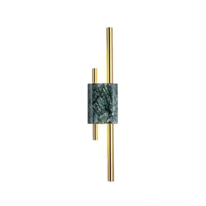 Excelis Modern Cylindrical Wall Lamp – Metal Bedroom Light in Gold/Green/White