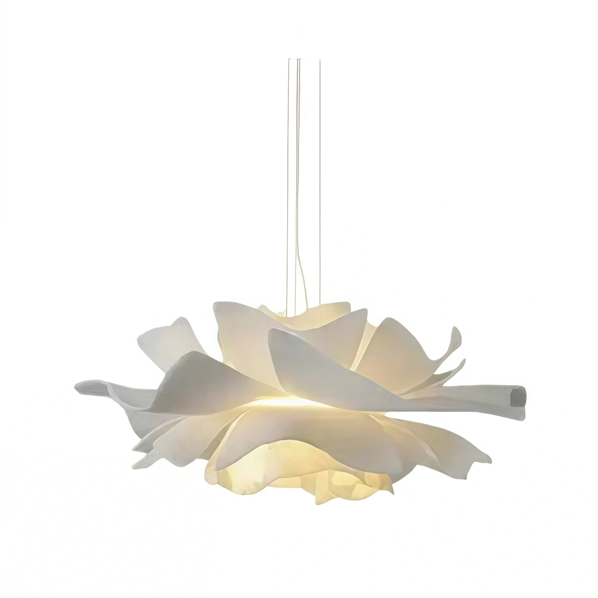 Crema Modern Flower-Shaped Pendant Light – White Metal/Acrylic for Dining Room