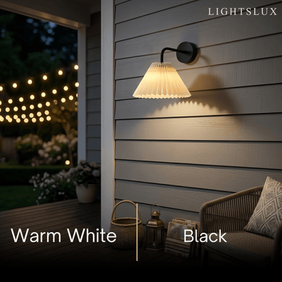Crema Elegant Wall Lamp--Black or Brass for Courtyard
