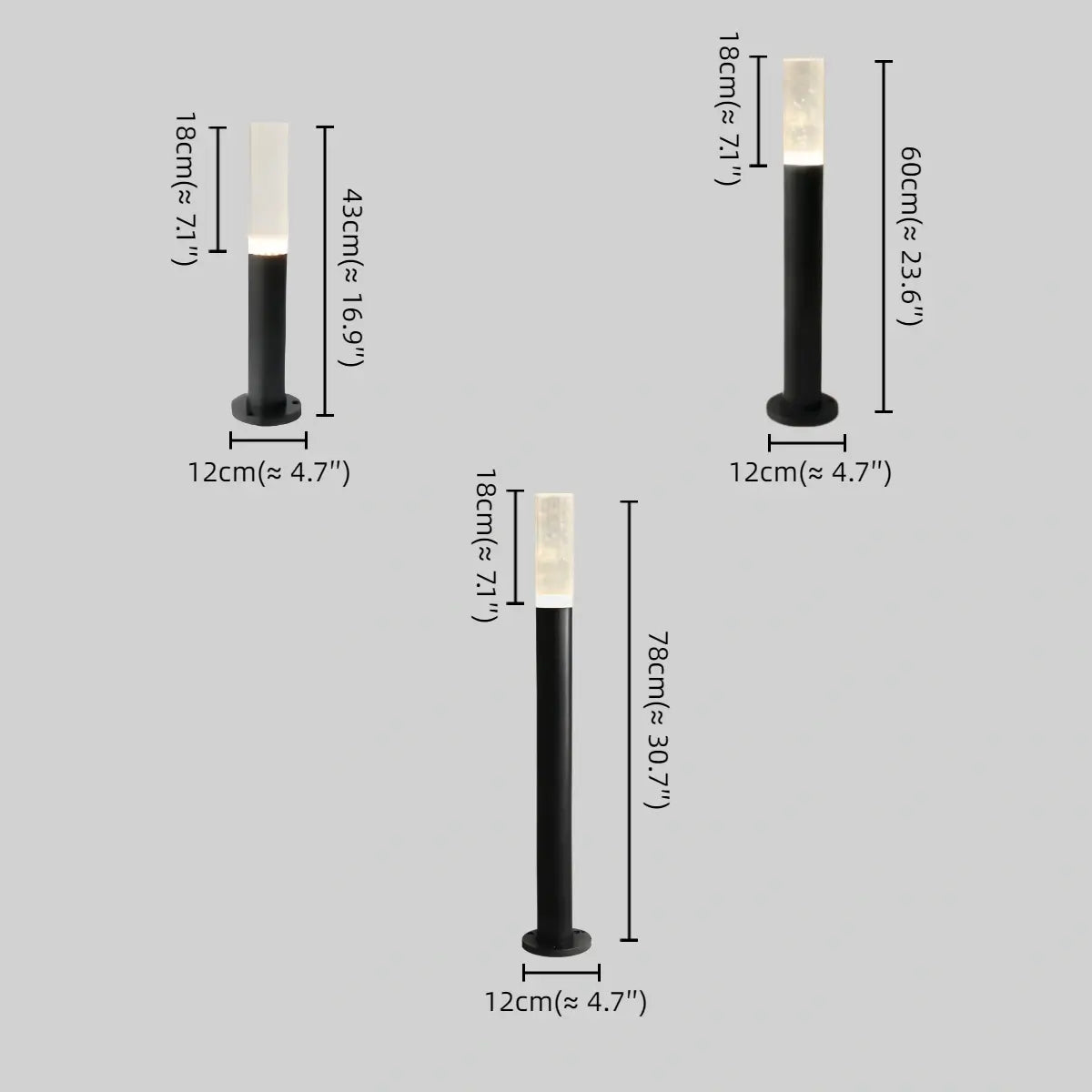 Zenno Minimalist Outdoor Floor Lamp--Aluminum Acrylic for Courtyard