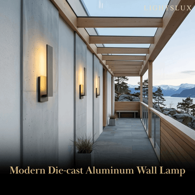 Arcato minimalist Wall Lamp--Aluminum for Outdoor Courtyard