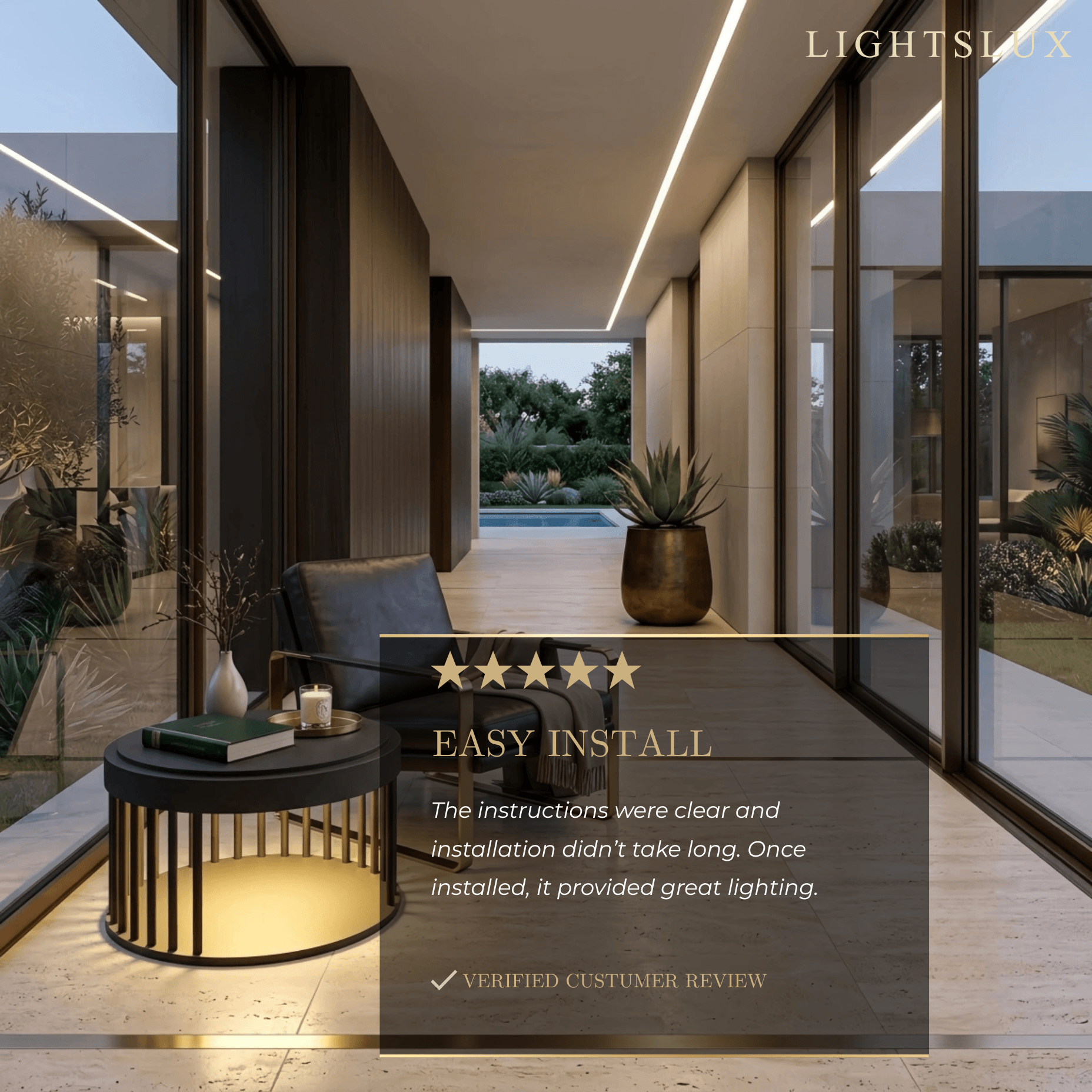 Solara Minimalist Stainless Steel Outdoor Floor Lamp -- Black for Courtyard