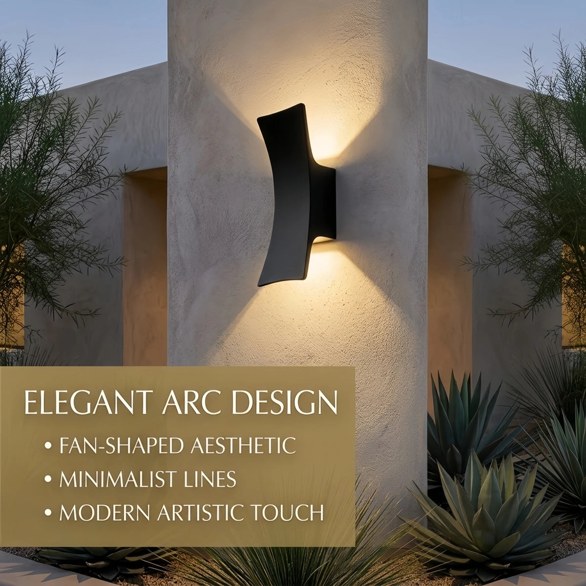 Arcato Minimalist Wall Lamp--Aluminum Glass for Swimming Pool