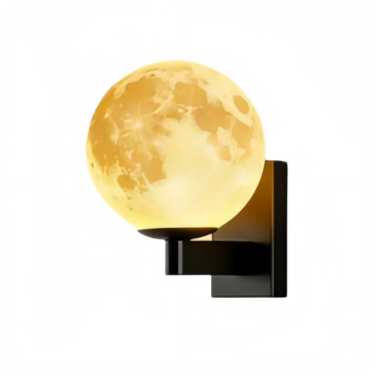 Lunara Art Deco Planet Wall Light -- Stainless Steel & Glass, Black/Beige for Terrace