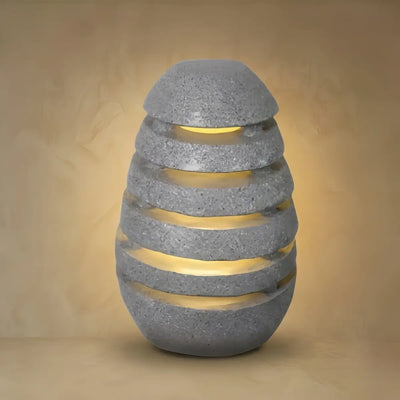 Solara Floor Lamp--Resin Stone-gray for Outdoor Courtyard