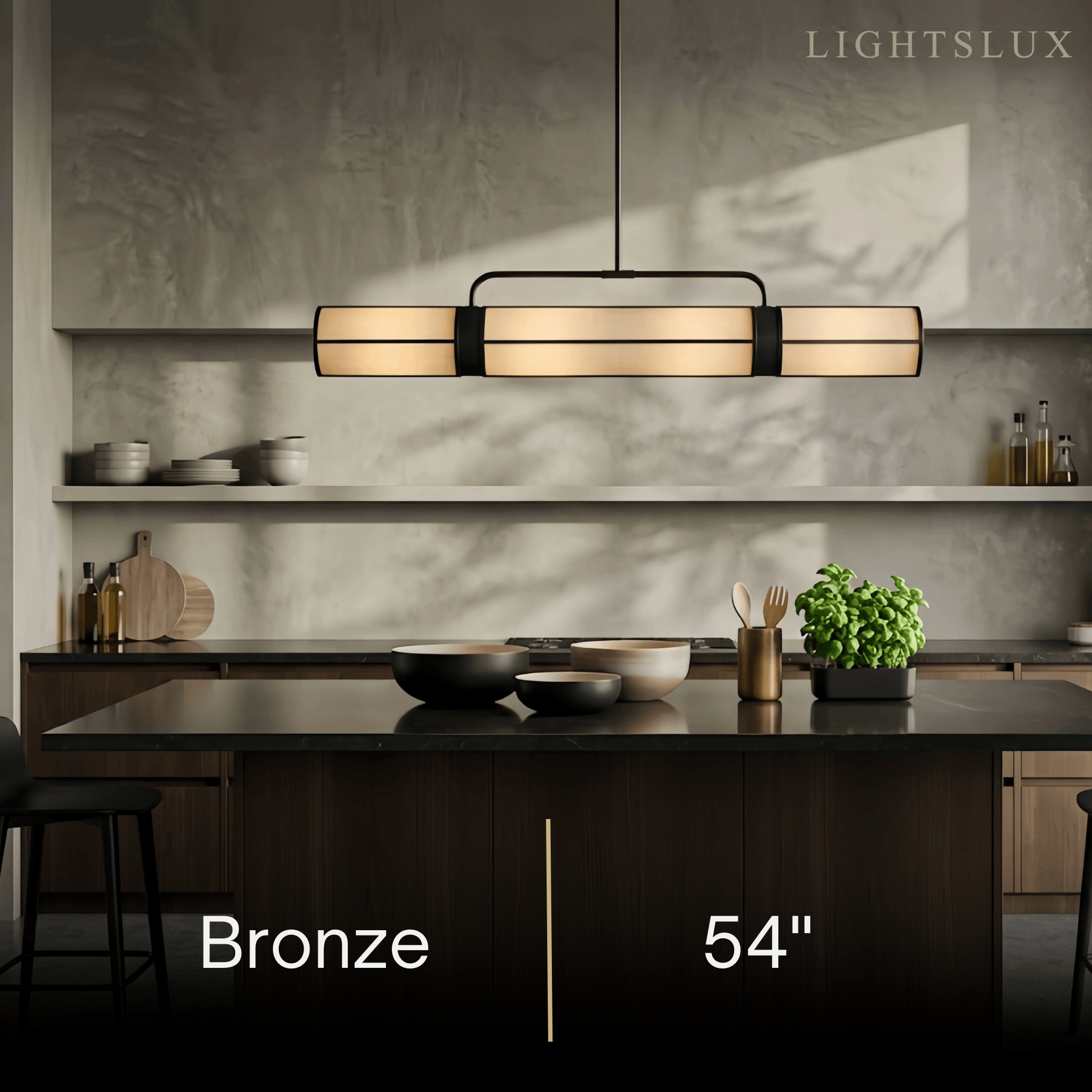 Modern Industrial Linear Pendant Light 