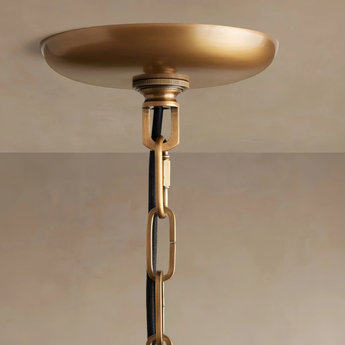 Art Deco Pendant Light -- Curved Textured Glass & Electroplated Brass
