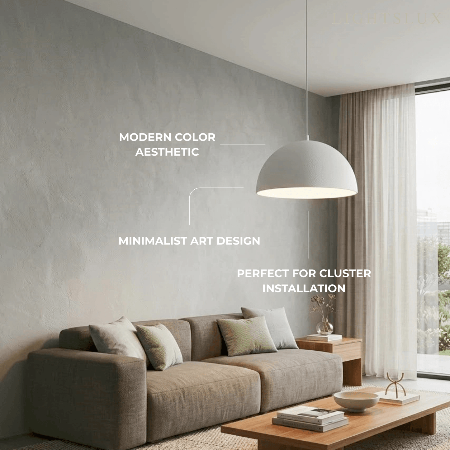 Morandia Minimalist Pendant Light -- Aluminum 