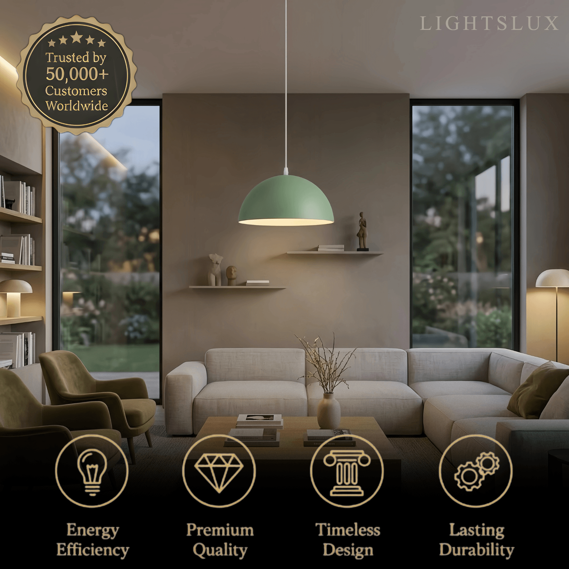 Morandia Minimalist Pendant Light -- Aluminum 