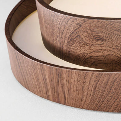 Zenno Wabi-Sabi Ceiling Light -- Metal & Acrylic with Walnut Finish for Living Room