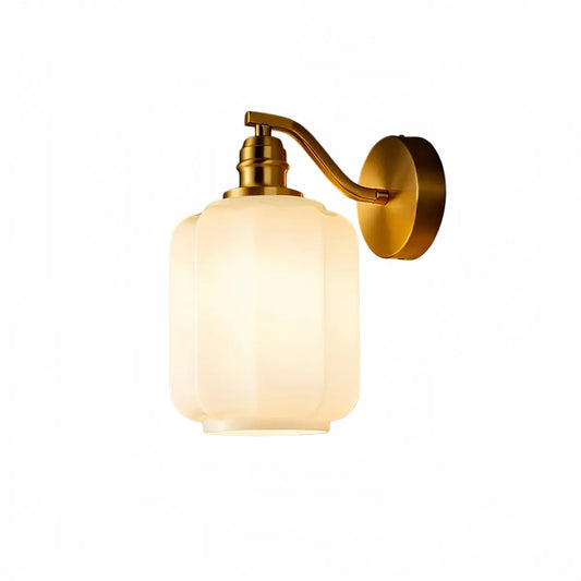 Modern Glass Wall Lamp — Metal Frame 