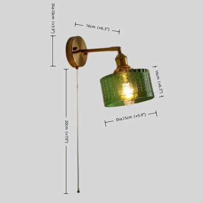 Vetro Vintage Brass Wall Lamp