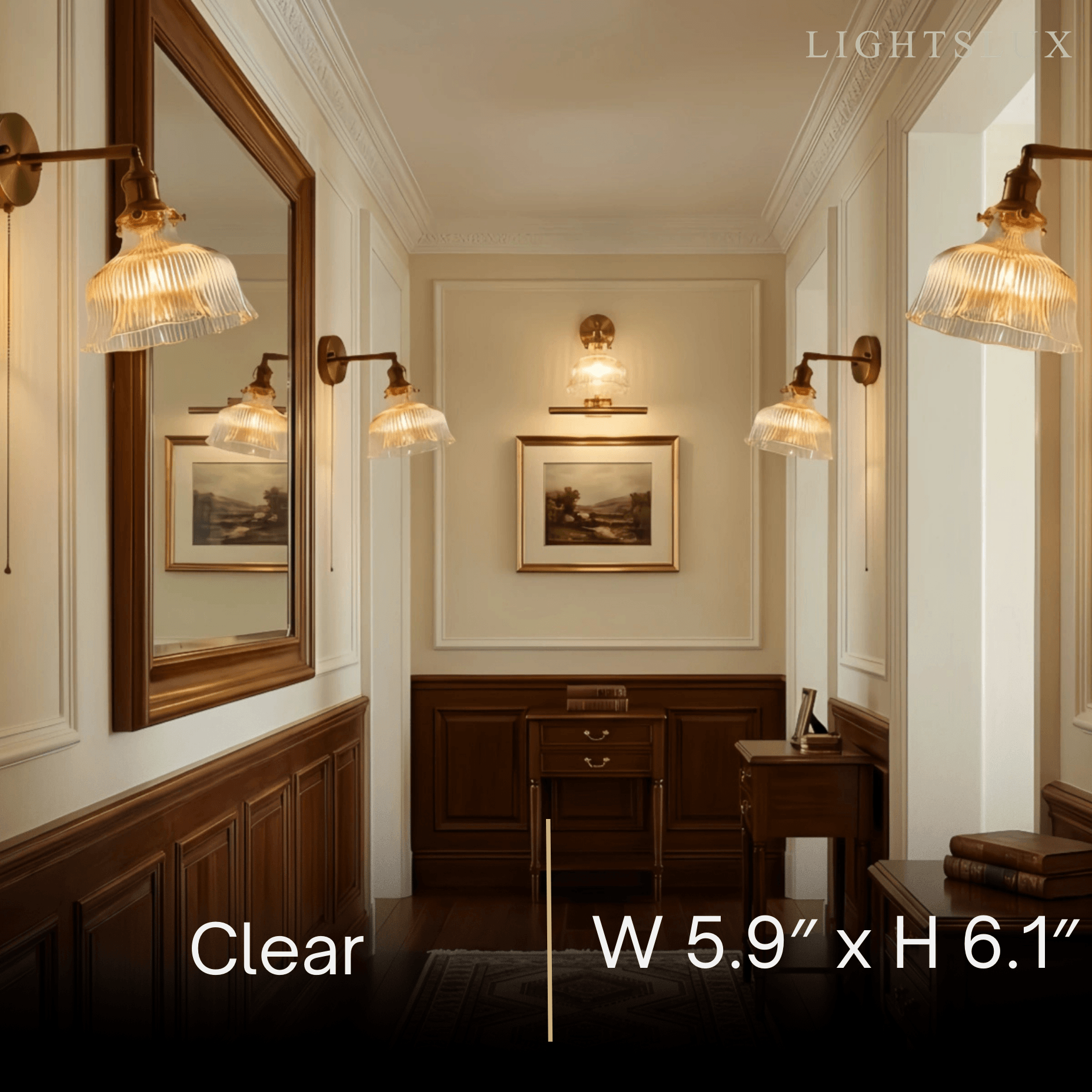 Vetro Vintage Brass Wall Lamp