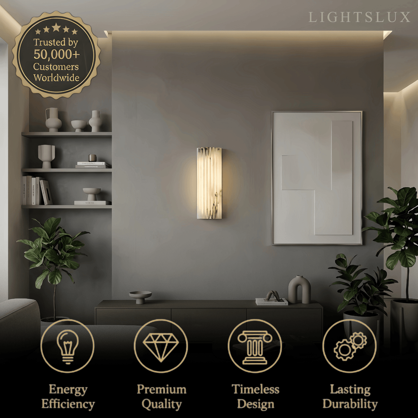Alba Modern Alabaster Wall Light