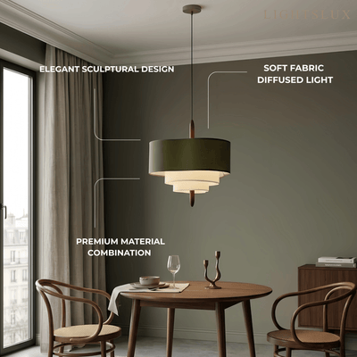 Modern Fabric Pendant Light 