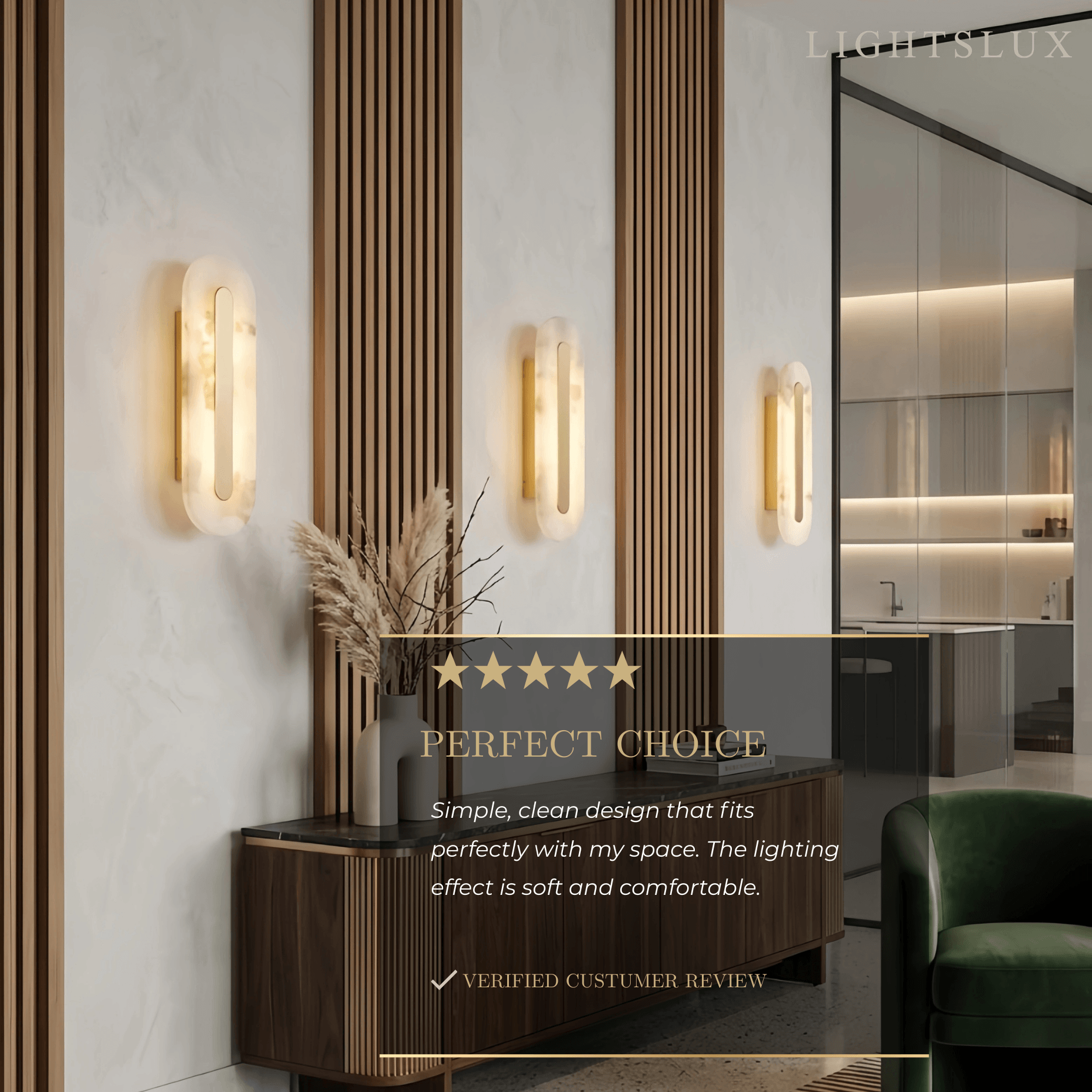 Alba Modern Alabaster Wall Light 