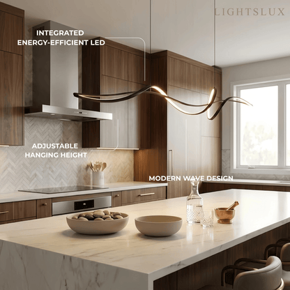 Modern LED Wave Pendant Light