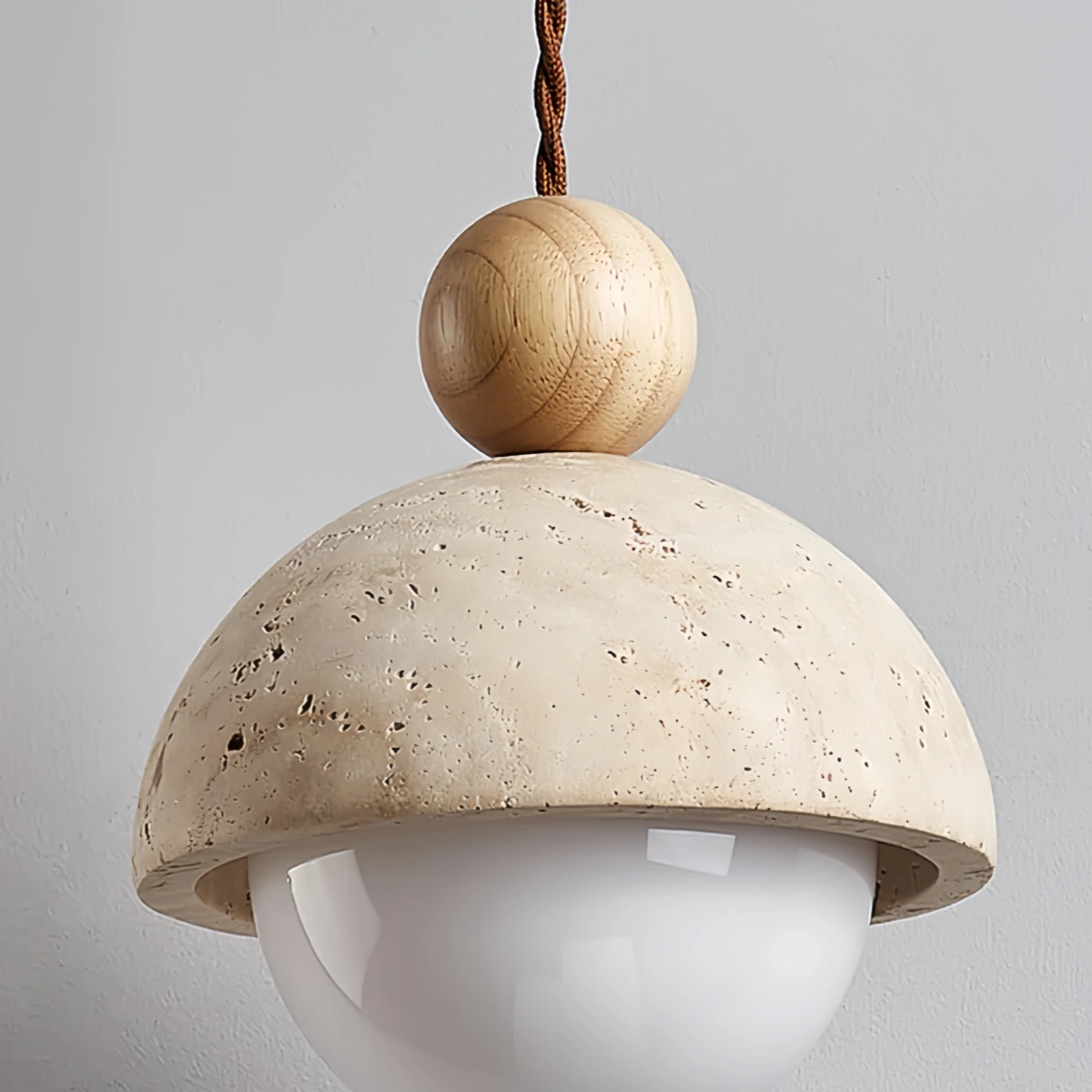 Modern Travertine Pendant Light 