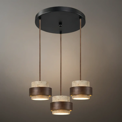 Strata Modern Travertine Pendant Light 