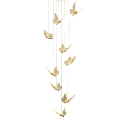 Modern Light‑Luxury Pendant Light — Metal & Acrylic with Butterfly Design